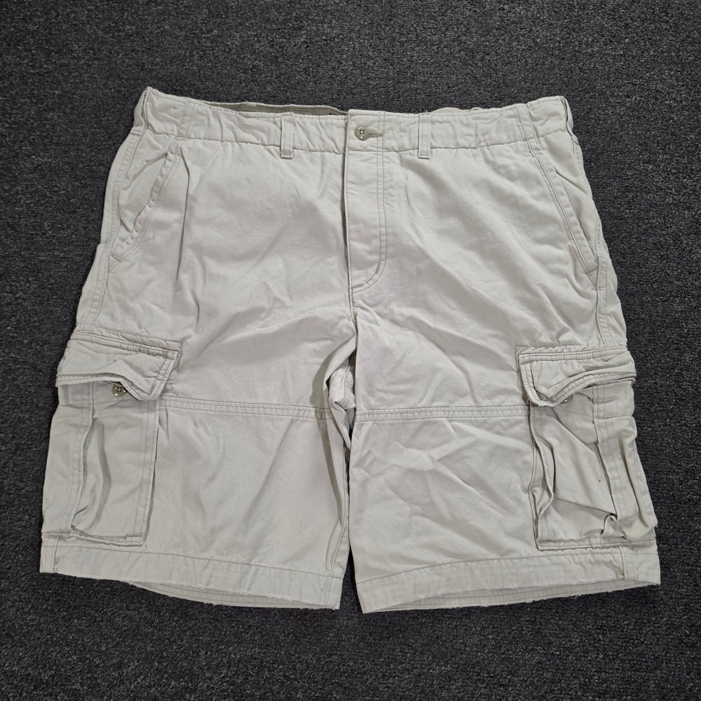 Abercrombie & Fitch Cargo Shorts Mens 36 Tan Y2K Utility Casual Gorpcore String